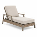 Verstellbare Gartenliege aus Metall mit Polsterung, Beige/Taupe, 200 × 75 × 88 cm